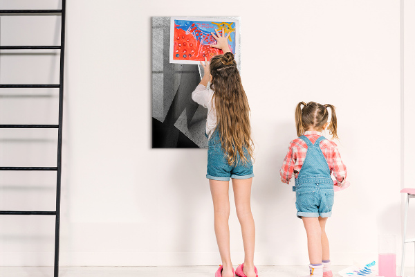 Pizarra borrable de cristal con imanes Tablero de exhibición de fotos moderno