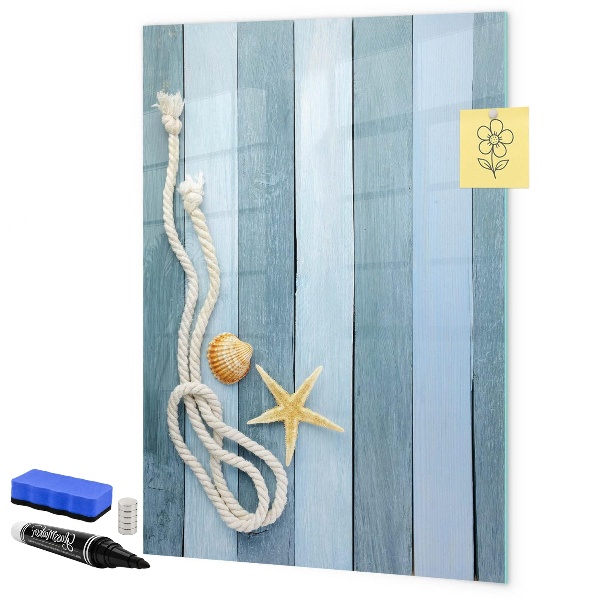 Pizarra magnética de pared con rotulador Fotos de recuerdo de momentos junto al mar