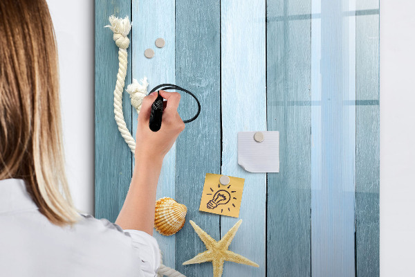 Pizarra magnética de pared con rotulador Fotos de recuerdo de momentos junto al mar