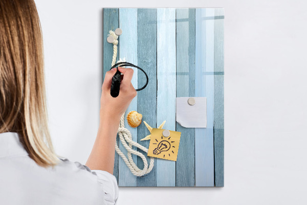 Pizarra magnética de pared con rotulador Fotos de recuerdo de momentos junto al mar