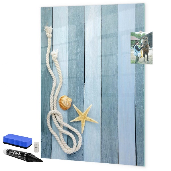 Pizarra magnética de pared con rotulador Fotos de recuerdo de momentos junto al mar