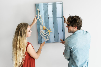 Pizarra magnética de pared con rotulador Fotos de recuerdo de momentos junto al mar