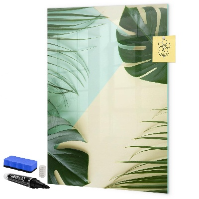 Pizarra magnética de pared con rotulador Collage verde de recuerdos con fotos