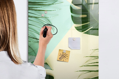 Pizarra magnética de pared con rotulador Collage verde de recuerdos con fotos