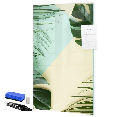 Pizarra magnética de pared con rotulador Collage verde de recuerdos con fotos