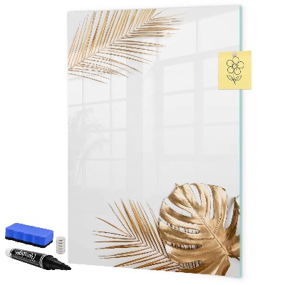 Pizarra magnética de pared con rotulador Elegante tablero fotográfico con plantas