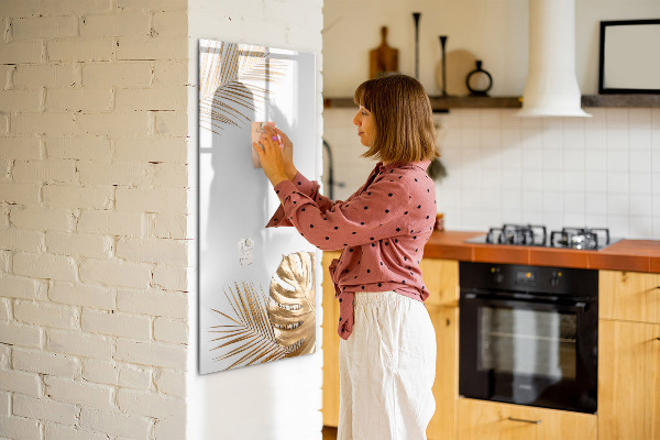 Pizarra magnética de pared con rotulador Elegante tablero fotográfico con plantas