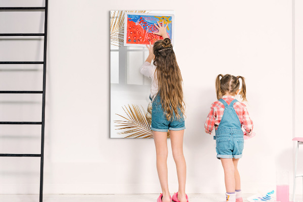 Pizarra magnética de pared con rotulador Elegante tablero fotográfico con plantas
