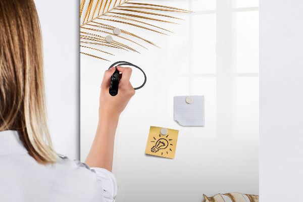 Pizarra magnética de pared con rotulador Elegante tablero fotográfico con plantas