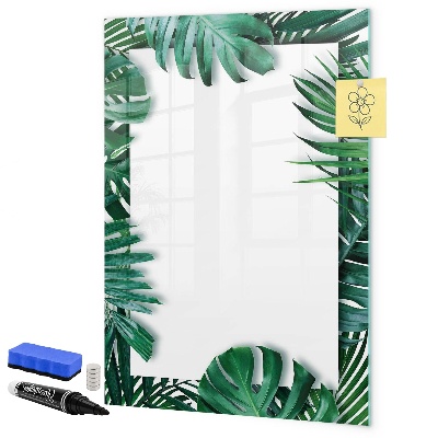 Pizarra borrable de cristal con imanes Pizarra verde para presentar fotos