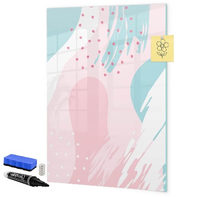 Pizarra magnética de pared con rotulador Un tablero colorido para fotos y notas.
