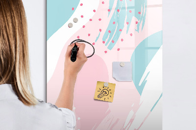 Pizarra magnética de pared con rotulador Un tablero colorido para fotos y notas.