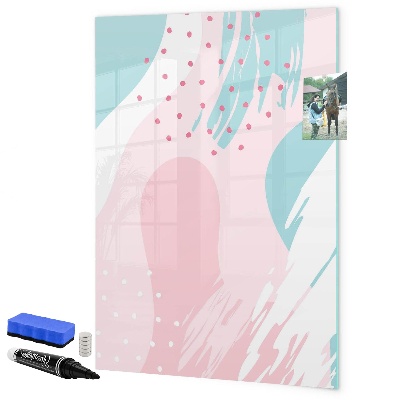 Pizarra magnética de pared con rotulador Un tablero colorido para fotos y notas.