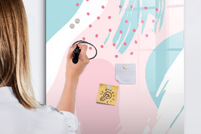 Pizarra magnética de pared con rotulador Un tablero colorido para fotos y notas.