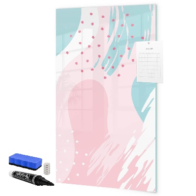 Pizarra magnética de pared con rotulador Un tablero colorido para fotos y notas.