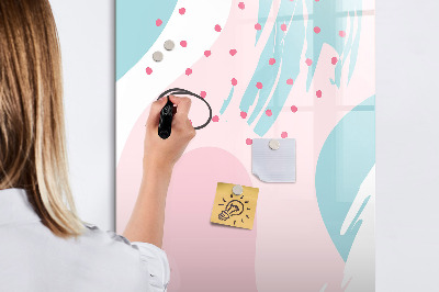 Pizarra magnética de pared con rotulador Un tablero colorido para fotos y notas.