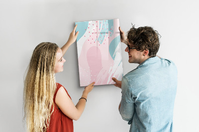 Pizarra magnética de pared con rotulador Un tablero colorido para fotos y notas.