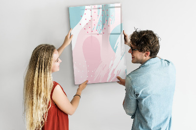 Pizarra magnética de pared con rotulador Un tablero colorido para fotos y notas.