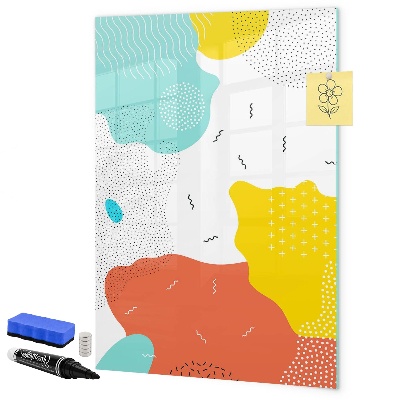 Pizarra magnética de pared con rotulador Tablero colorido para fotos y notas