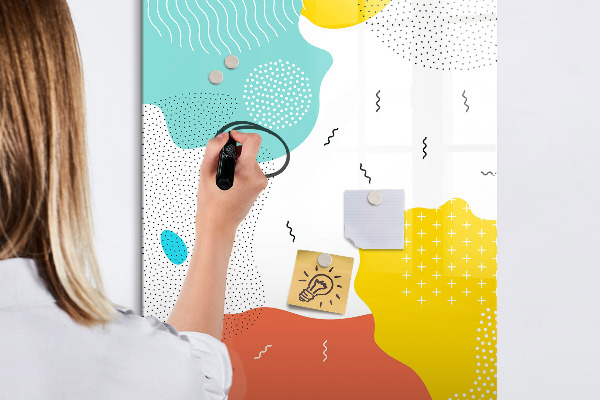 Pizarra magnética de pared con rotulador Tablero colorido para fotos y notas