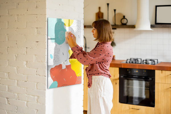 Pizarra magnética de pared con rotulador Tablero colorido para fotos y notas
