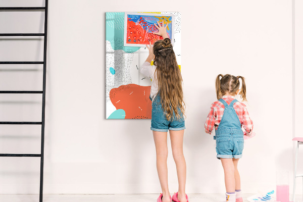 Pizarra magnética de pared con rotulador Tablero colorido para fotos y notas