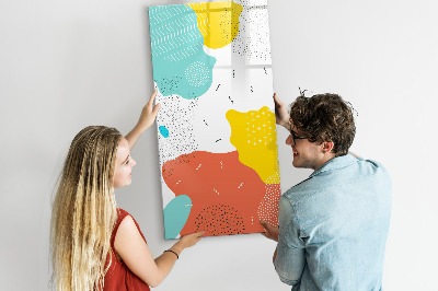 Pizarra magnética de pared con rotulador Tablero colorido para fotos y notas