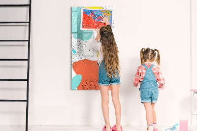 Pizarra magnética de pared con rotulador Tablero colorido para fotos y notas
