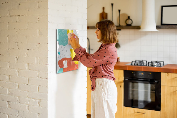 Pizarra magnética de pared con rotulador Tablero colorido para fotos y notas