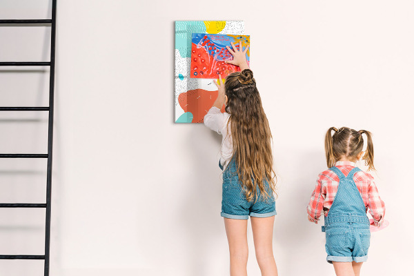 Pizarra magnética de pared con rotulador Tablero colorido para fotos y notas