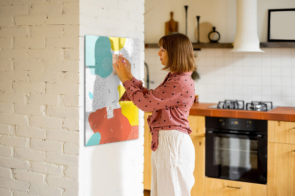 Pizarra magnética de pared con rotulador Tablero colorido para fotos y notas