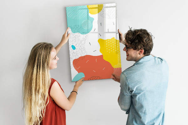 Pizarra magnética de pared con rotulador Tablero colorido para fotos y notas
