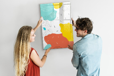 Pizarra magnética de pared con rotulador Tablero colorido para fotos y notas