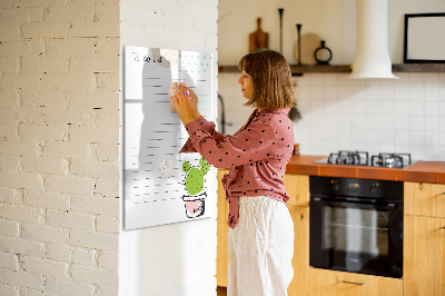 Pizarra magnética de pared con rotulador Una lista de tareas con un toque creativo.