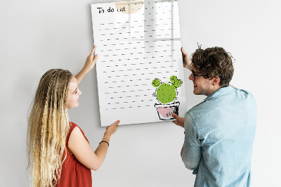 Pizarra magnética de pared con rotulador Una lista de tareas con un toque creativo.