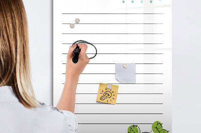 Pizarra magnética de pared con rotulador Una lista de tareas con un toque creativo.