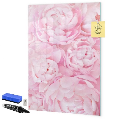 Pizarra magnética de pared con rotulador Motivo floral con espacio para fotos
