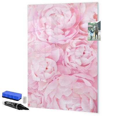 Pizarra magnética de pared con rotulador Motivo floral con espacio para fotos