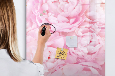 Pizarra magnética de pared con rotulador Motivo floral con espacio para fotos