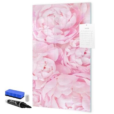 Pizarra magnética de pared con rotulador Motivo floral con espacio para fotos