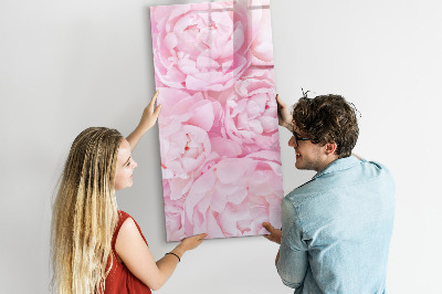 Pizarra magnética de pared con rotulador Motivo floral con espacio para fotos