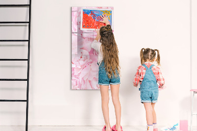 Pizarra magnética de pared con rotulador Motivo floral con espacio para fotos