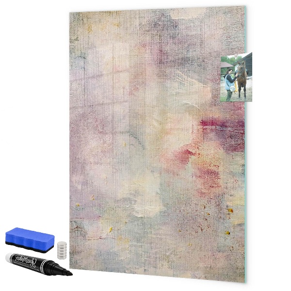 Pizarra borrable de cristal con imanes Tablero creativo para fotos y notas