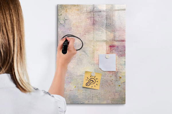 Pizarra borrable de cristal con imanes Tablero creativo para fotos y notas