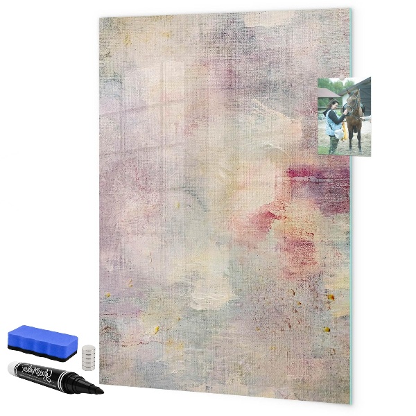 Pizarra borrable de cristal con imanes Tablero creativo para fotos y notas