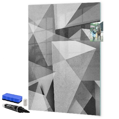Pizarra magnética de pared con rotulador Tablero moderno para notas y fotos