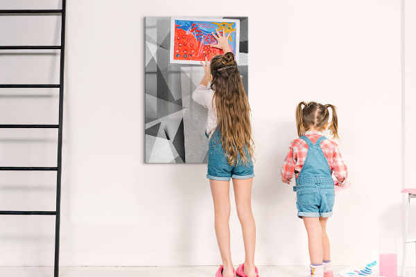 Pizarra magnética de pared con rotulador Tablero moderno para notas y fotos