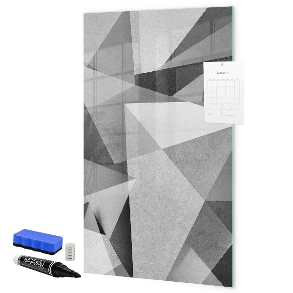 Pizarra magnética de pared con rotulador Tablero moderno para notas y fotos