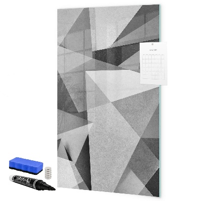 Pizarra magnética de pared con rotulador Tablero moderno para notas y fotos