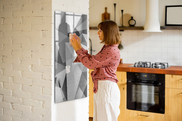 Pizarra magnética de pared con rotulador Tablero moderno para notas y fotos